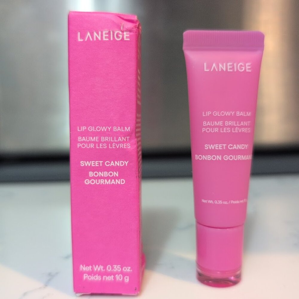 LANEIGE Lip Glowy Balm: SWEET CANDY Sheer Tinted Lip Moisturizer 0.35oz 10g
